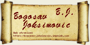 Bogosav Joksimović vizit kartica